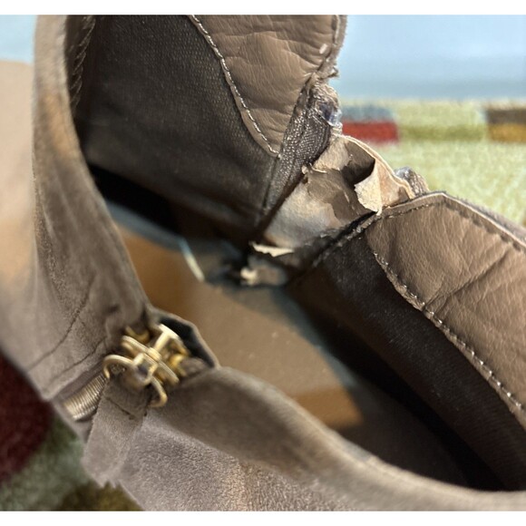 Top Moda Beige Booties size 10 Double Sided Zipper - Picture 4 of 6